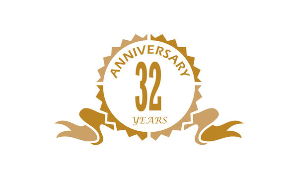 32 Years Ribbon Anniversary 