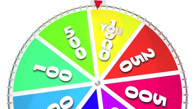 You Win Spinning Game Show Wheel 3d Animation