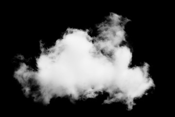 white clouds isolated on black background