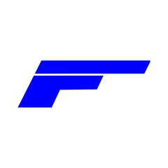 F letter vector logo with blue color (sign, symbol, icon, design element)