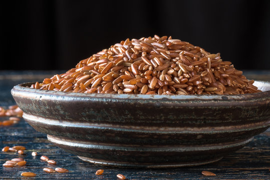 Bhutanese Red Rice in a Bowl