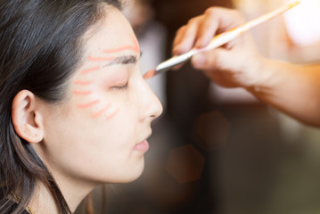 painting face fashion style