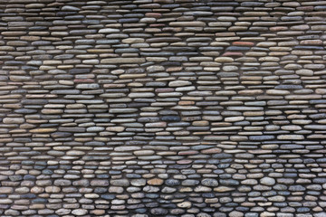 pattern of decorative white slate stone wall surface