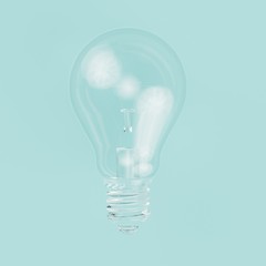 Glasses Light bulb idea concept. minmal concept.