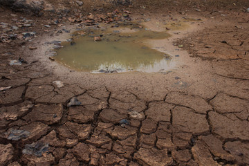 dry land in the cracks, background