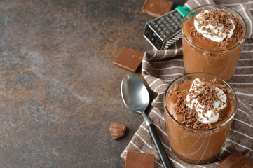 Chocolate mousse in a glass