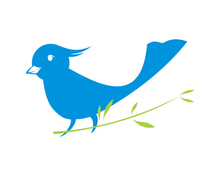 blue bird silhouette