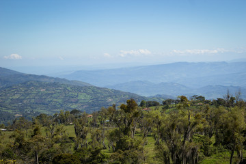 Landscape of colombian mountains.