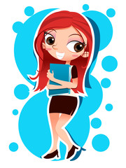 beautiful office girl.