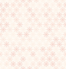 Snowflake pattern. Seamless vector winter rose background