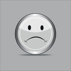 vector glass sad smile