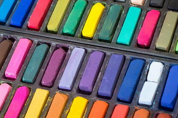 Used pastel chalks