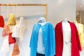 fashion coat in shop