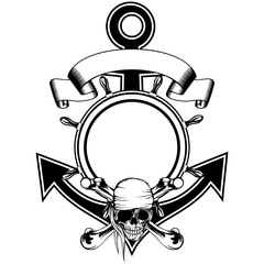 Anchor steering wheel skull