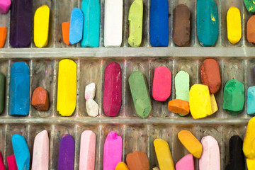 Used pastel chalks