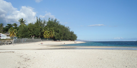 Dream beach in fine sand in the sun of holidays