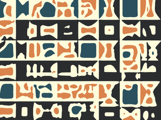 Abstract grunge vector background. Color raster composition of irregular graphic elements.