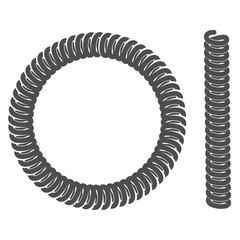Monochrome icon with springs