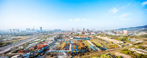 constructions of power plant in steel factory