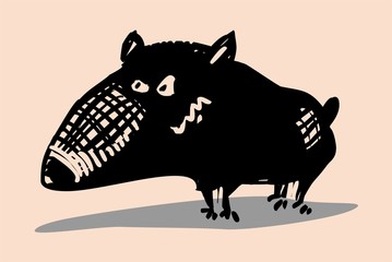 Funny dog vector illustration