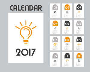 orange office calendar 2017