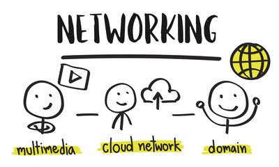 Communication Connection Network Share Concept