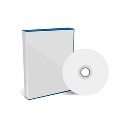 cd or dvd disc cover box mockup eps 10 vector