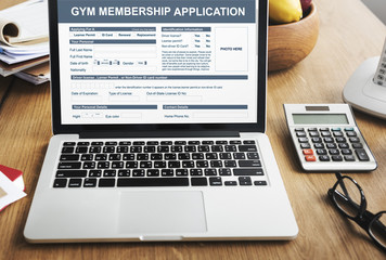 Gym Membership Application Wellness Concept