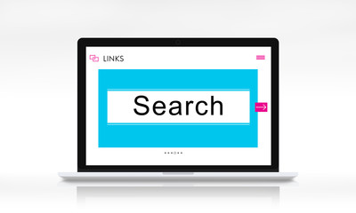 HTTP WWW Website Links Search Box Graphic Concept