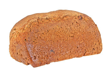 Rye bread on a white background