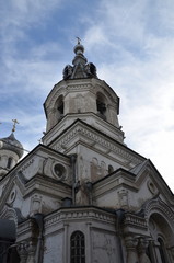 Fototapeta na wymiar Bell tower of the Church of the Holy Apostle and Evangelist John the Theologian, Tbilisi, Georgia