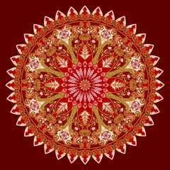 Decorative floral ornament in East style. Mandala.