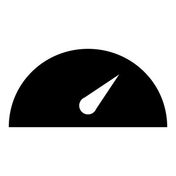 High speed illustration - glyph style icon - Filled black