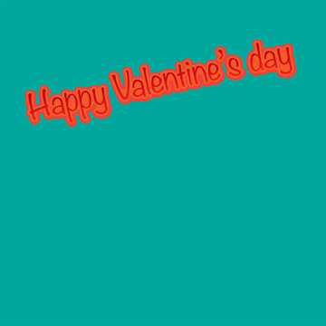 Happy Valentine's day text with copy space