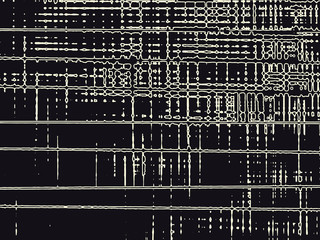 Abstract grunge vector background. Monochrome raster composition of irregular graphic elements.