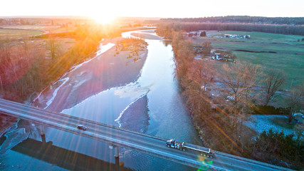 Arlington Washington Stillaguamish River Aerial View © CascadeCreatives