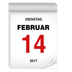 14 Februar Kalender