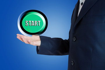 button start business concept