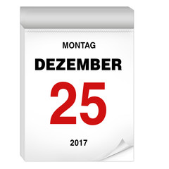 25 Dezember Kalender
