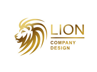 Lion head logo - vector illustration, emblem design