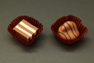 decorated chocolate on black background #2