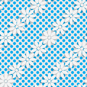 Seamless Flower Design. Futuristic Tile Pattern
