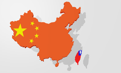Fototapeta premium The problem between China and Taiwan