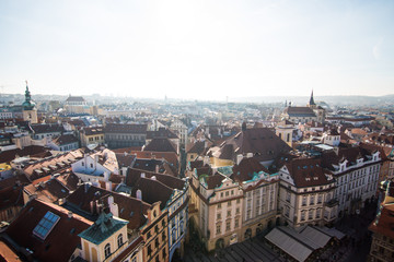 Naklejka na ściany i meble 13 November 2016, Prague, Chezh Republic. View of Prague like a point of turistic destinations