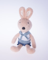 rabbit or bunny toy on a background.