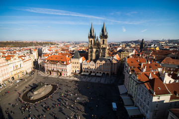 Obraz premium 13 November 2016, Prague, Chezh Republic. View of Prague like a point of turistic destinations