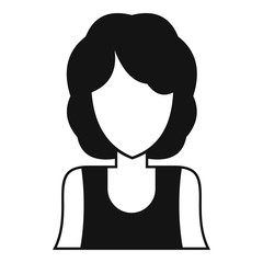 Women avatar icon. Simple illustration of woman avatar vector icon for web