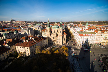 Obraz premium 13 November 2016, Prague, Chezh Republic. View of Prague like a point of turistic destinations