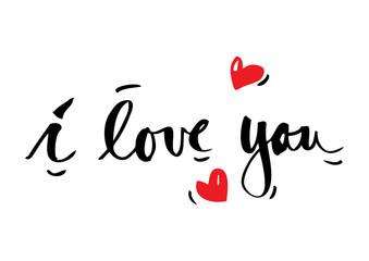  I love you. Greeting card for Valentines day.