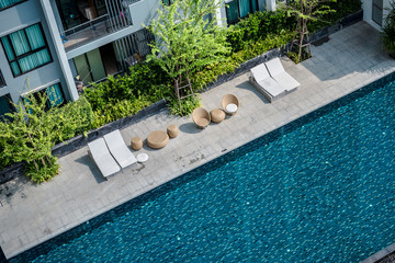 Pool of the condominium.